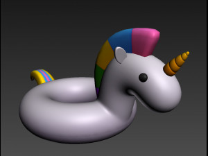 swimming ring unicorn 3D 模型