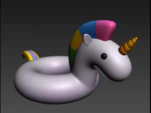 y&uuml;zme simidi tek boynuzlu at 3D Model