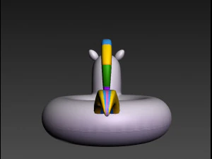 y&uuml;zme simidi tek boynuzlu at 3D Model