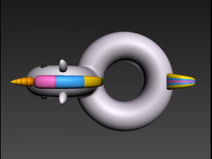 swimming ring unicorn 3D 模型