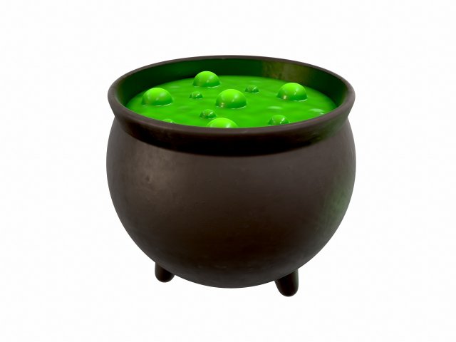 halloween pot 3D Model .c4d .max .obj .3ds .fbx .stl .blend 