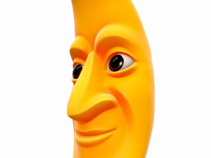 cartoon moon Model 3D