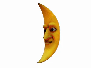 bulan kartun Model 3D