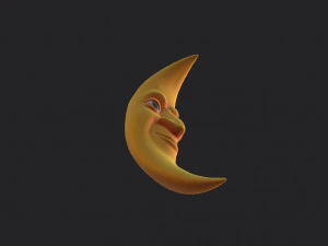 bulan kartun Model 3D