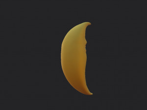 cartoon moon Model 3D