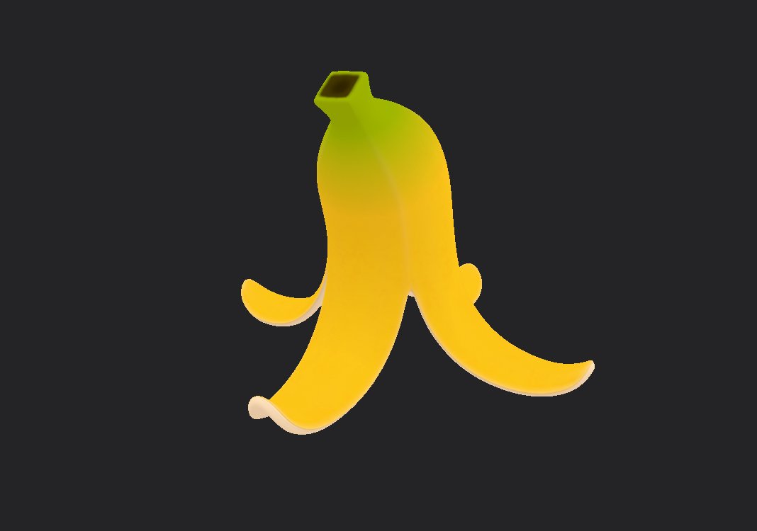 a banana peel 3D Model in Fruit 3DExport