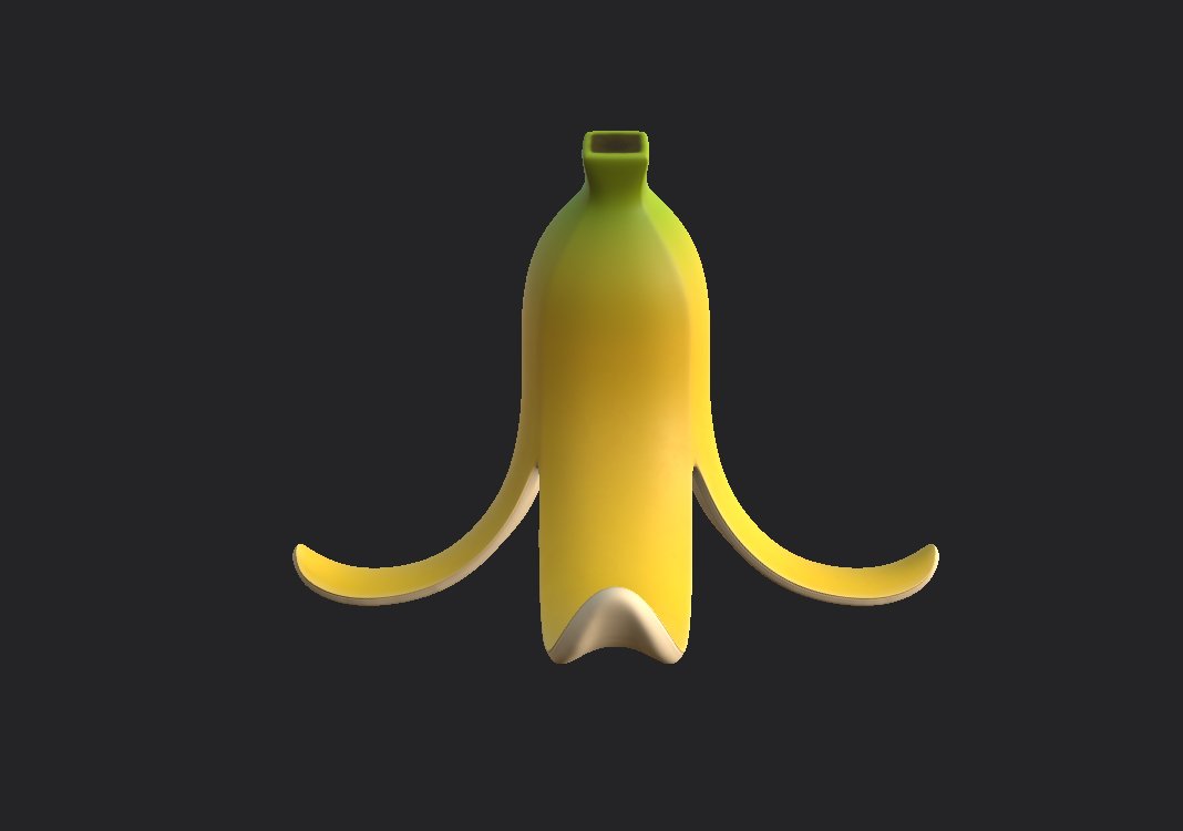 a banana peel 3D Model in Fruit 3DExport