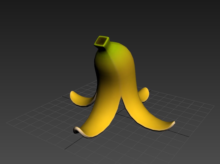 a banana peel 3D Model in Fruit 3DExport