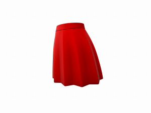 red skirt Modello 3D