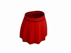 red skirt Modello 3D