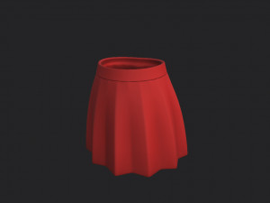 red skirt Modello 3D