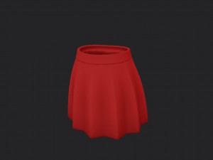 red skirt Modello 3D