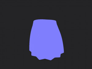 red skirt Modello 3D