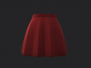 red skirt Modello 3D