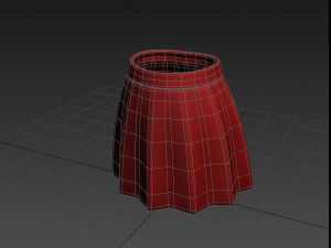 red skirt Modello 3D