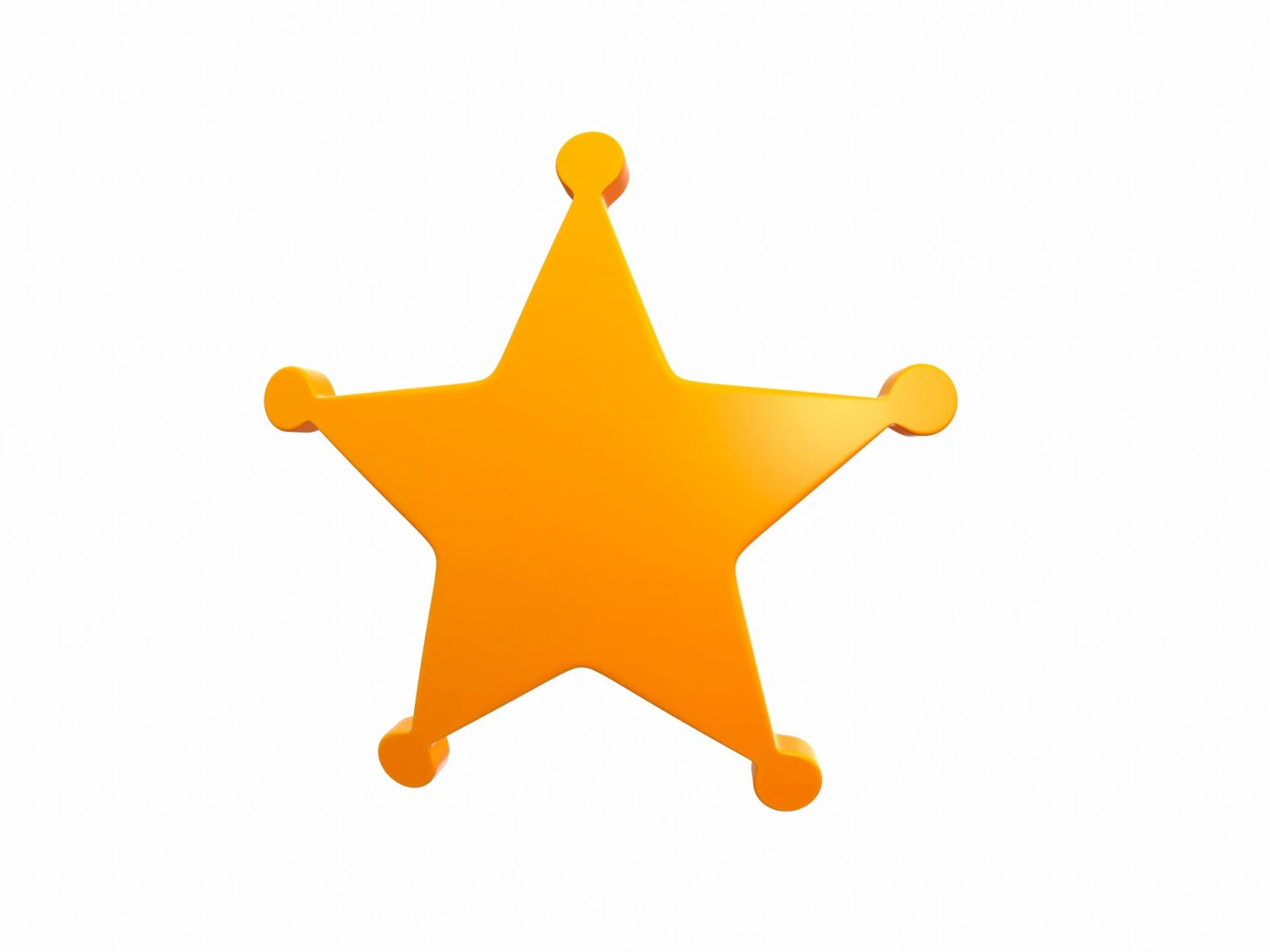sheriff badge 3D Model .c4d .max .obj .3ds .fbx .stl .blend