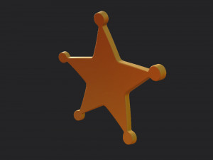 sheriff badge 3D Модель