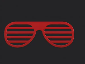 셔터 그늘 선글라스 3D 모델