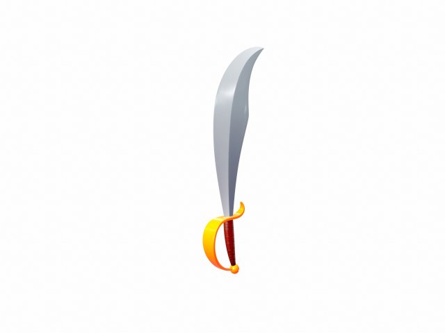 pirate sword 3D Model .c4d .max .obj .3ds .fbx .stl .blend 