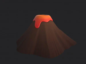 vulc&atilde;o Modelo 3D