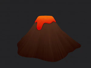 vulc&atilde;o Modelo 3D