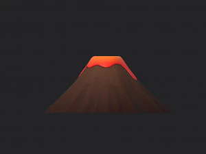 vulc&atilde;o Modelo 3D