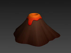 vulc&atilde;o Modelo 3D