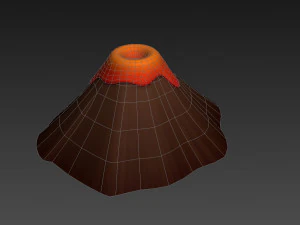 vulc&atilde;o Modelo 3D