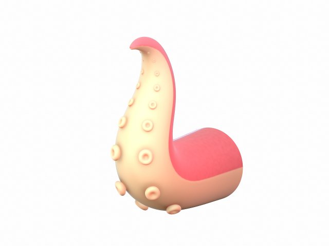 octopus tentacle Modello 3D .c4d .max .obj .3ds .fbx .stl .blend 