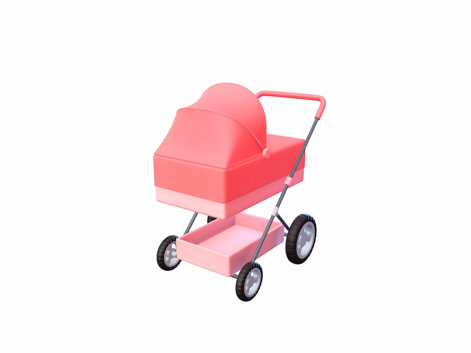 pram 3D Model .c4d .max .obj .3ds .fbx .stl .blend 