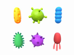 bacteria pack 3D Model