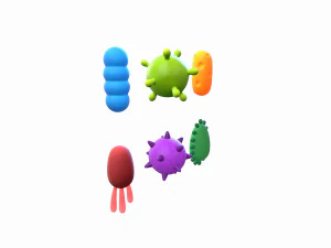 bacteria pack 3D Model