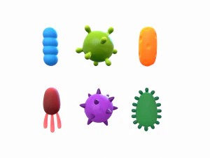 bacteria pack 3D Model