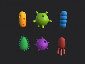 bacteria pack 3D Model