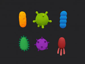 bacteria pack 3D Model
