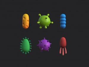 bacteria pack 3D Model