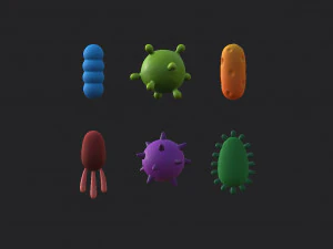bacteria pack 3D Model