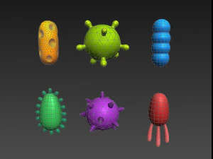 bacteria pack 3D Model