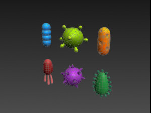 bacteria pack 3D 模型