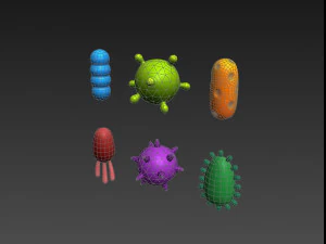 bacteria pack 3D Model