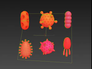 bacteria pack 3D Model
