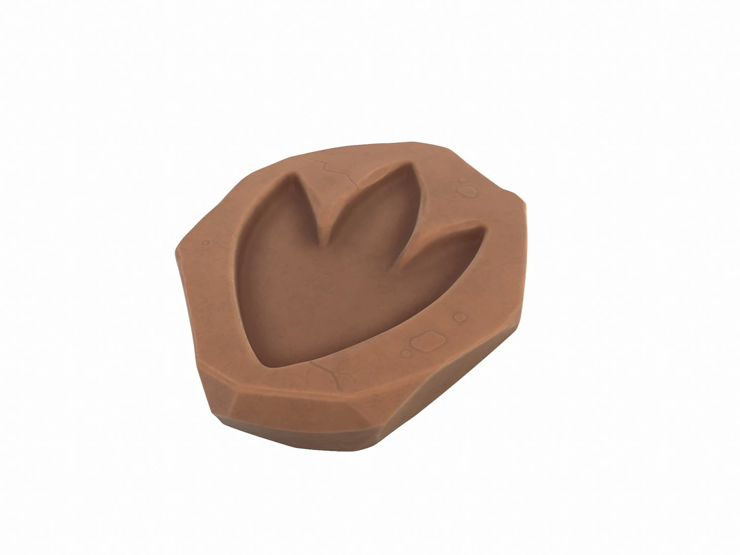 dinosaur footprint fossil 3D Model .c4d .max .obj .3ds .fbx .stl .blend