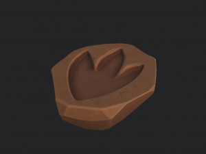 dinosaur footprint fossil Model 3D