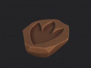 dinosaur footprint fossil 3D Model