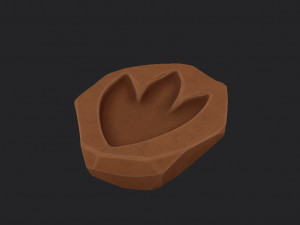 dinosaur footprint fossil Model 3D