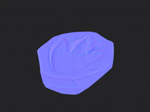 dinosaur footprint fossil 3D Model