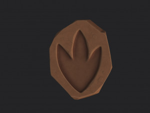 dinosaur footprint fossil Model 3D