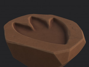 dinosaur footprint fossil Model 3D