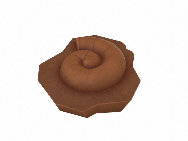 fossil ammonite 3D Model .c4d .max .obj .3ds .fbx .stl .blend 