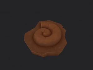 ammonite fossile Modello 3D